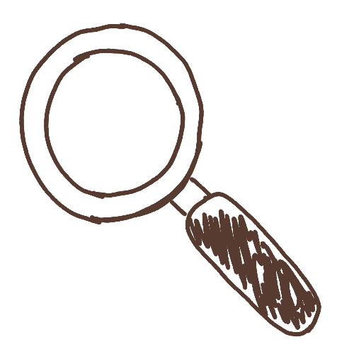 hand drawn magnifying glass