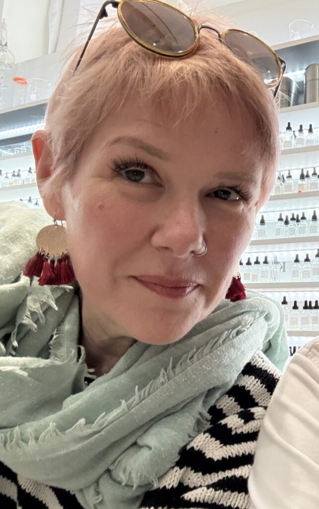 selfie at perfume school