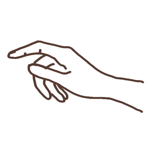 hand drawn hand with finger extended